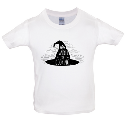The Witch Is Cooking Kids T Shirt