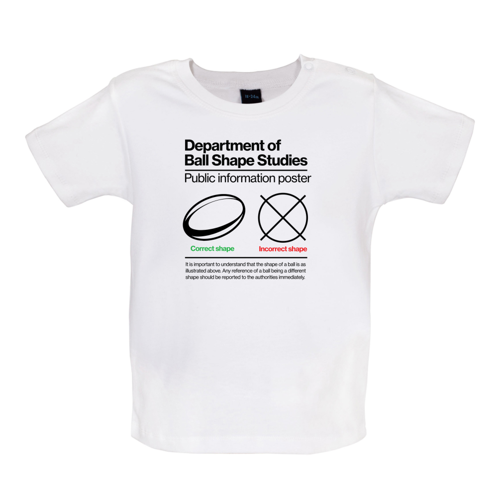 Rugby Ball Shape Baby T Shirt