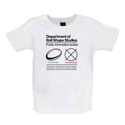 Rugby Ball Shape Baby T Shirt