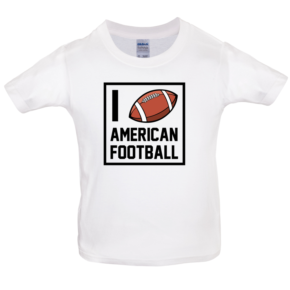 I Heart American Football Kids T Shirt