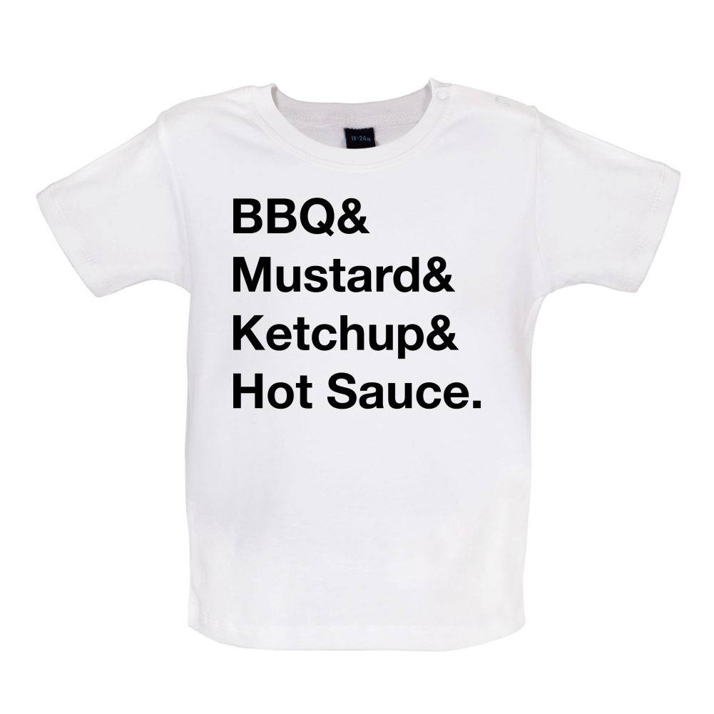 BBQ & Mustart & Ketchup Baby T Shirt