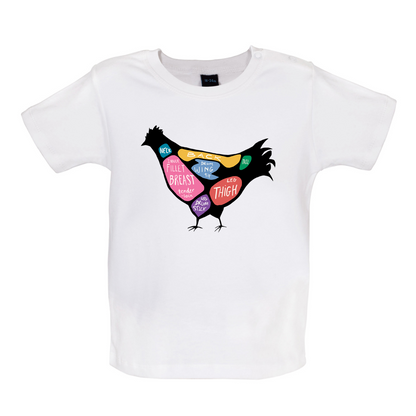 Butcher Chicken Diagram Baby T Shirt