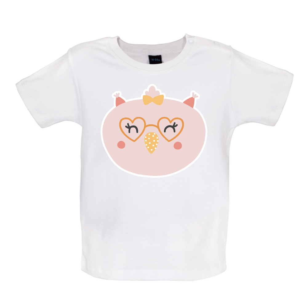 Smiley Face Chick Baby T Shirt