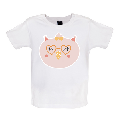 Smiley Face Chick Baby T Shirt