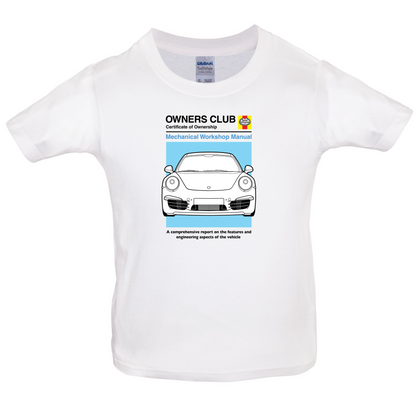Car Owners Manual 911 Kids T Shirt