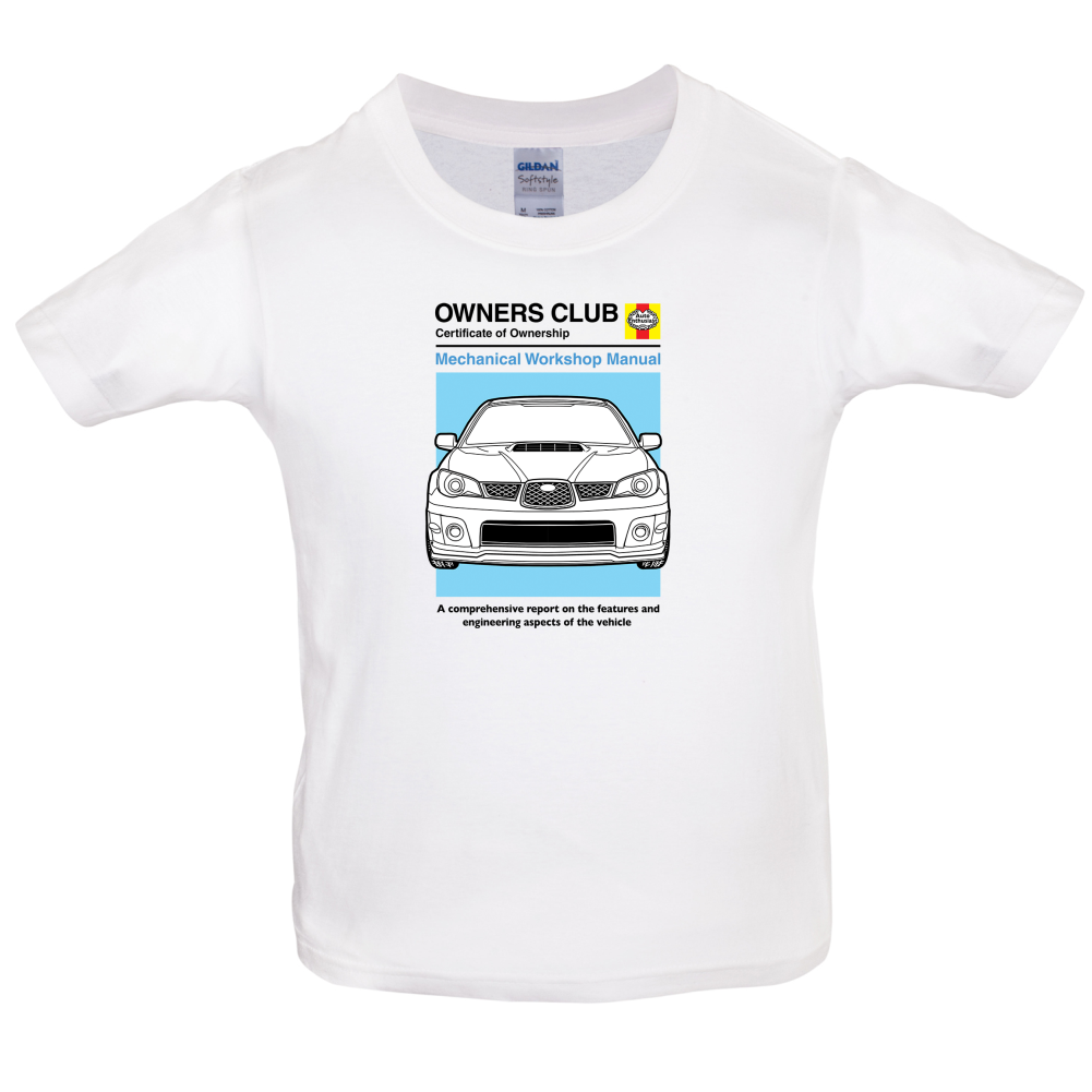 Car Owners Manual Impreza Kids T Shirt
