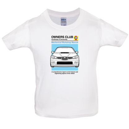 Car Owners Manual Impreza Kids T Shirt