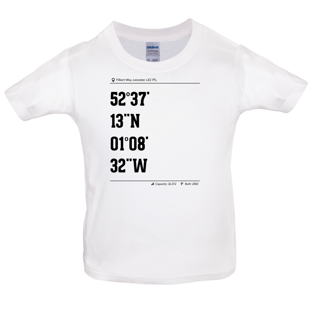 Stadium Coordinates Leicester Kids T Shirt
