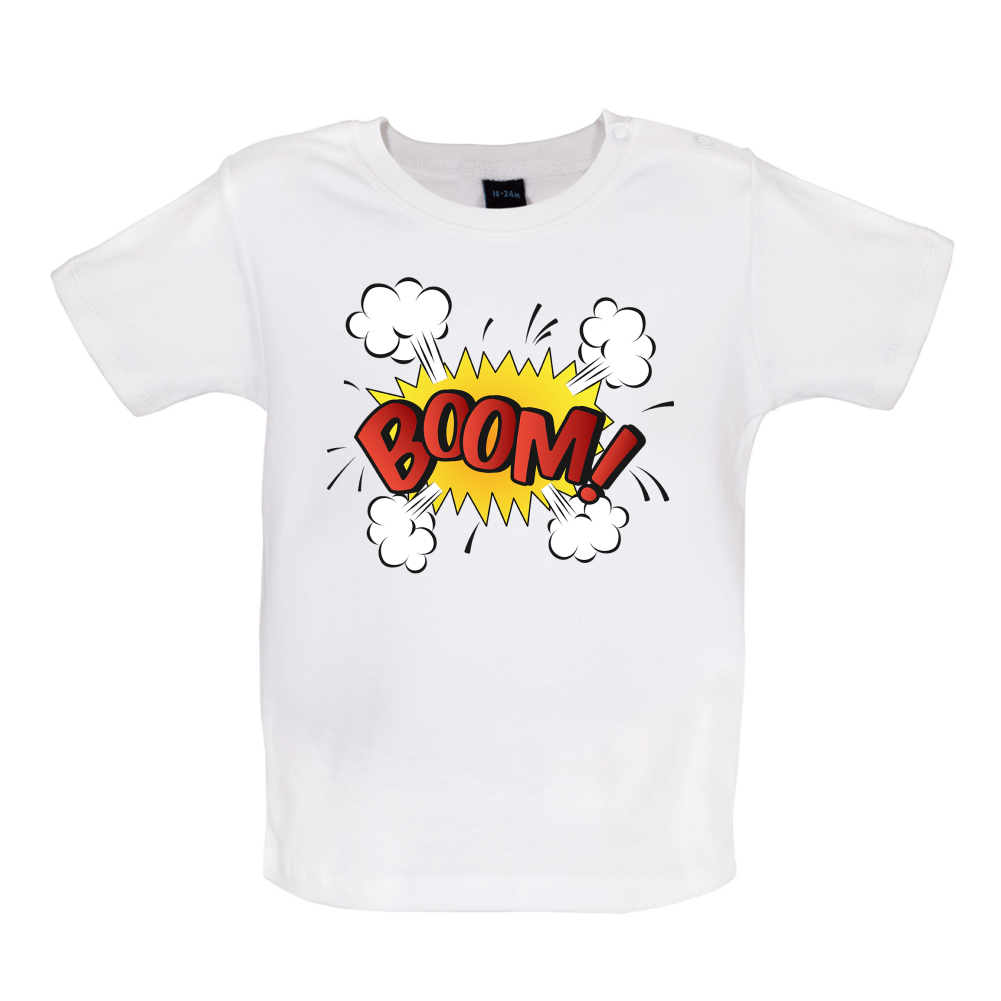BOOM! Word Art Baby T Shirt