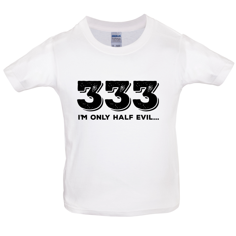 Half Evil 333 Kids T Shirt