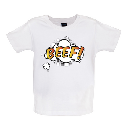 BEEF Word Art Baby T Shirt