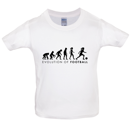 Evolution Of Woman Football Kids T Shirt