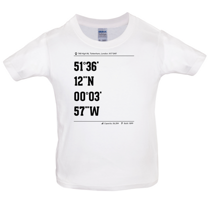 Stadium Coordinates Tottenham Kids T Shirt