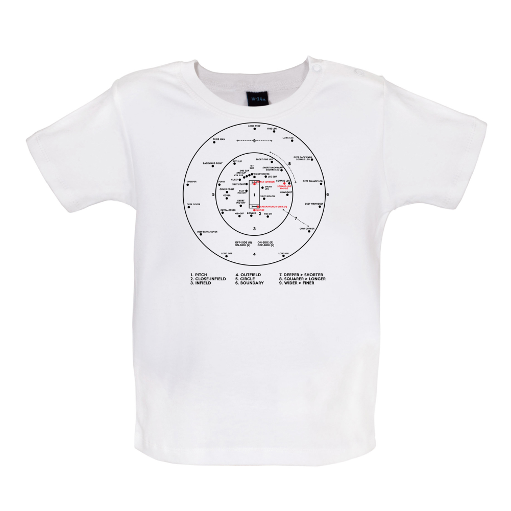Cricket Ground Diagram Baby T Shirt