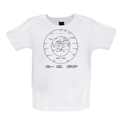 Cricket Ground Diagram Baby T Shirt