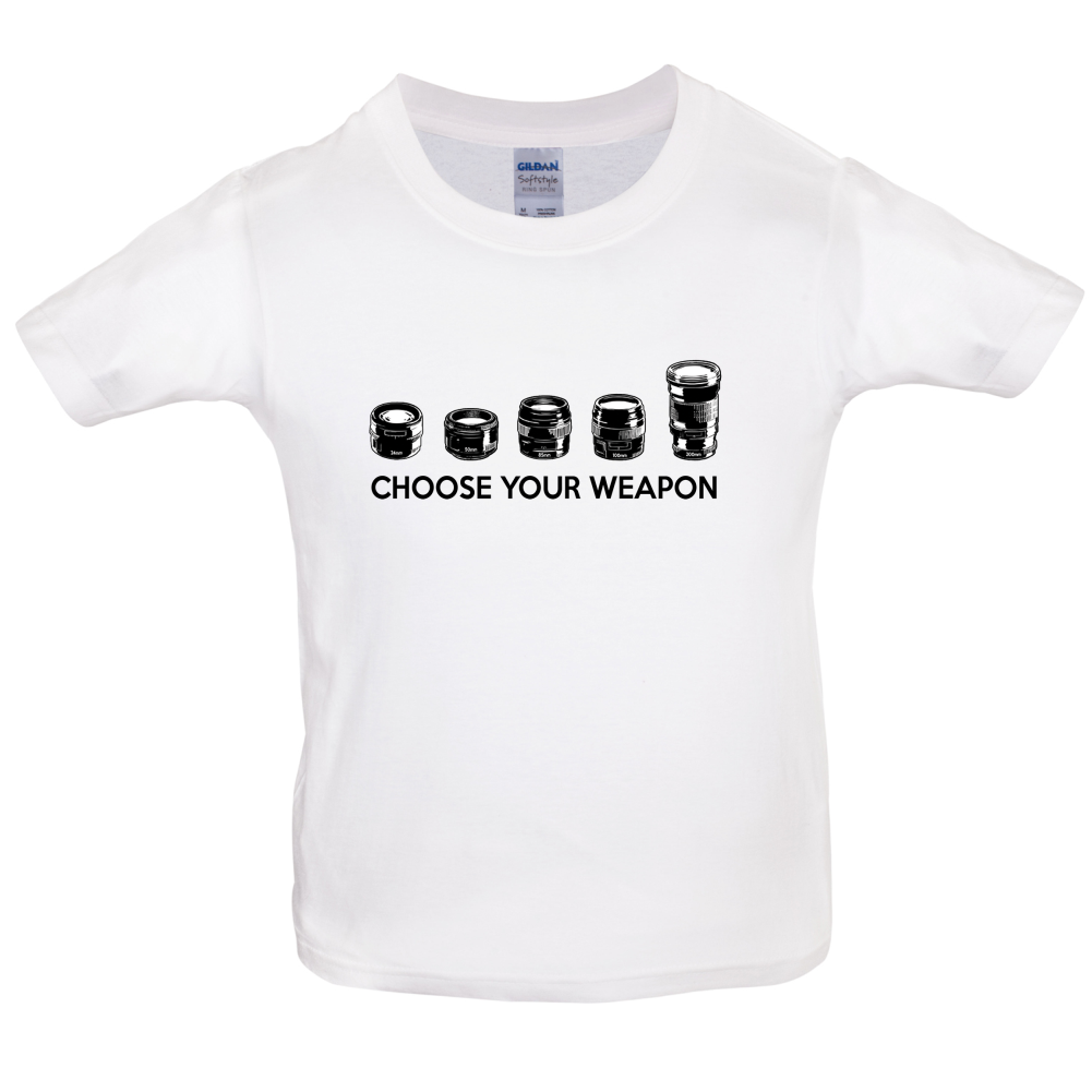 Choose your Weapon (Camera Lenses) Kids T Shirt