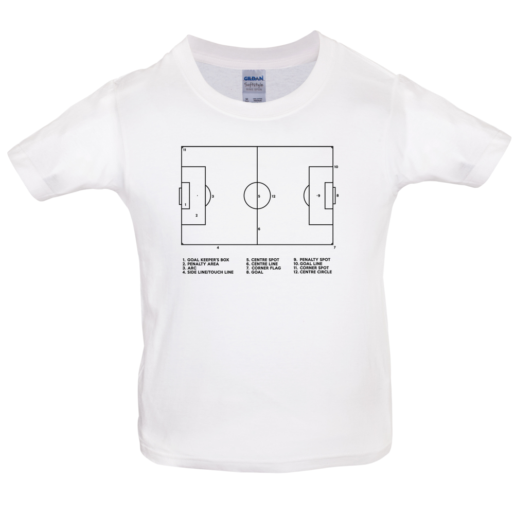 Football Pitch Diagram Kids T Shirt
