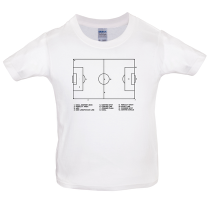 Football Pitch Diagram Kids T Shirt