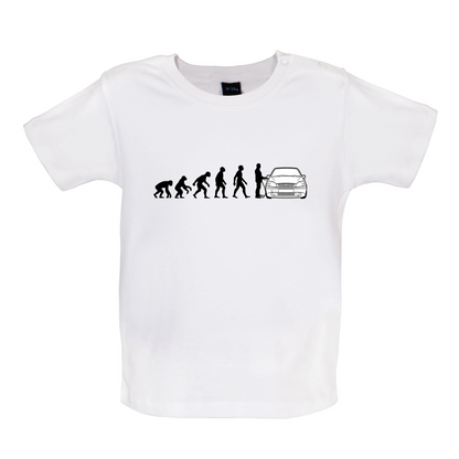 Evolution of Man Fiesta Driver Baby T Shirt