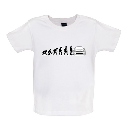 Evolution of Man Impreza Driver Baby T Shirt