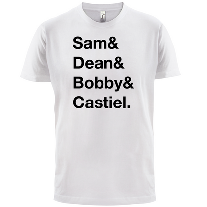 Sam & Dean & Bobby & Castiel T Shirt