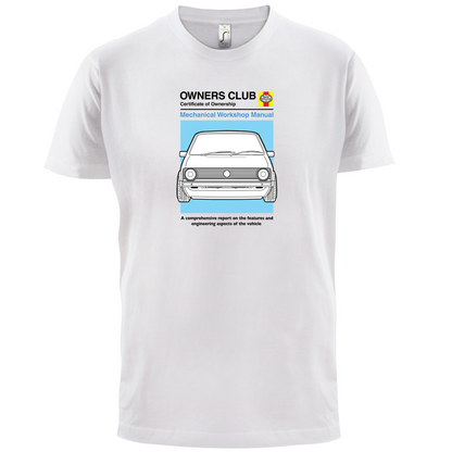 Car Owners Manual Golf MK1 T Shirt