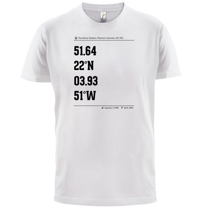 Stadium Coordinates Swansea T Shirt