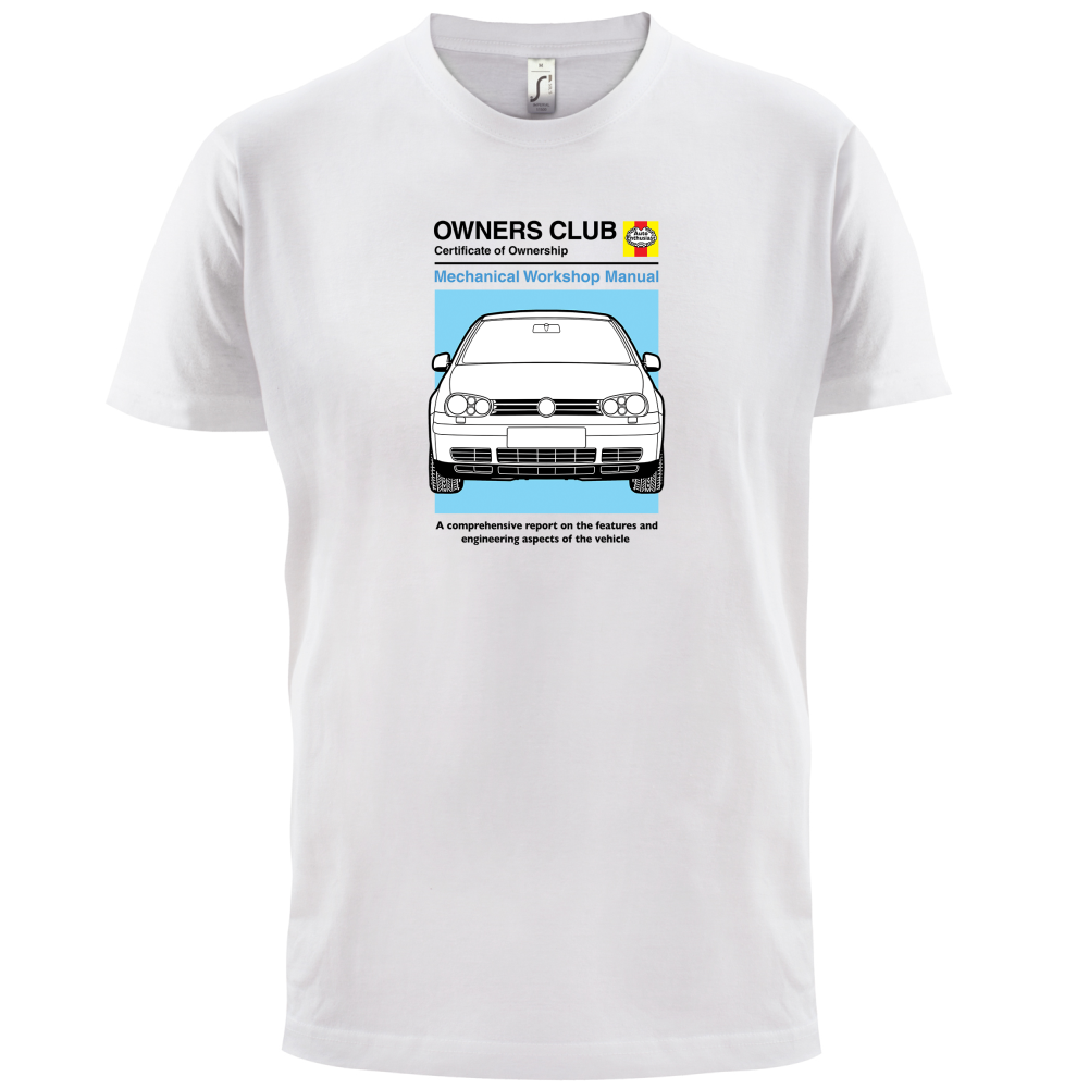 Car Owners Manual Golf MK4 T Shirt
