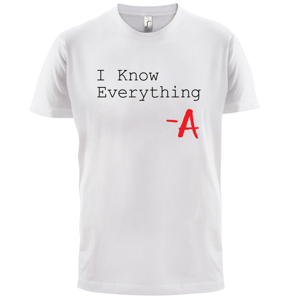 I Know Everything T Shirt
