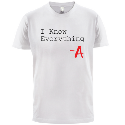 I Know Everything T Shirt