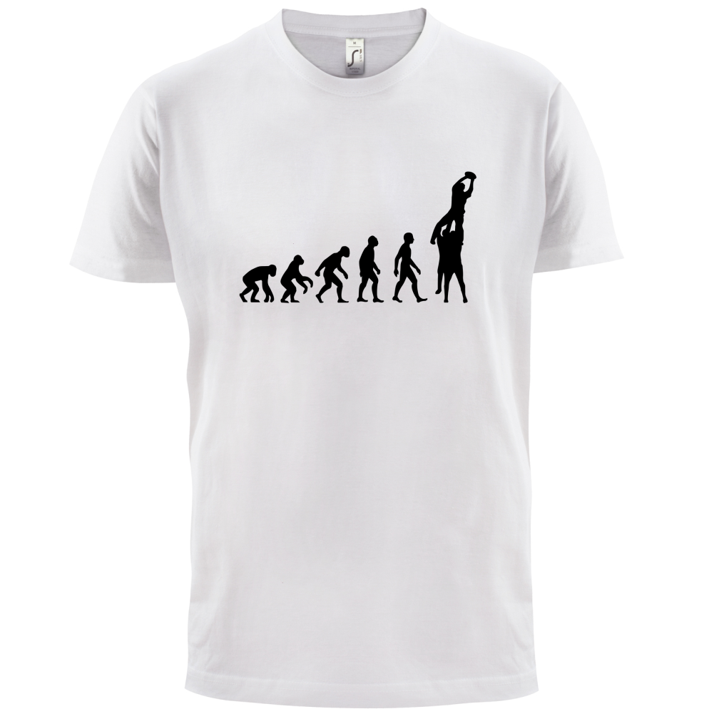Evolution of Rugby Line Out T Shirt
