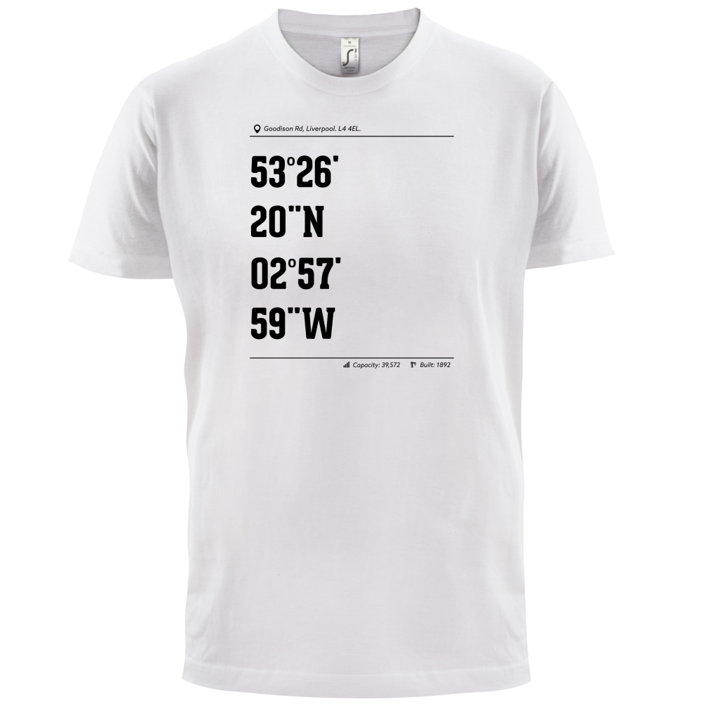Stadium Coordinates Evertonians T Shirt
