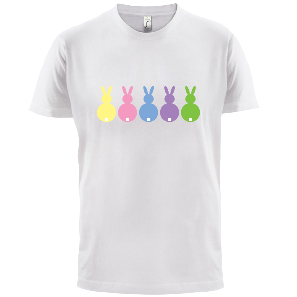 Multi Colour Easter Bunny's T Shirt