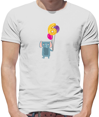 6th Birthday Elephant T Shirt