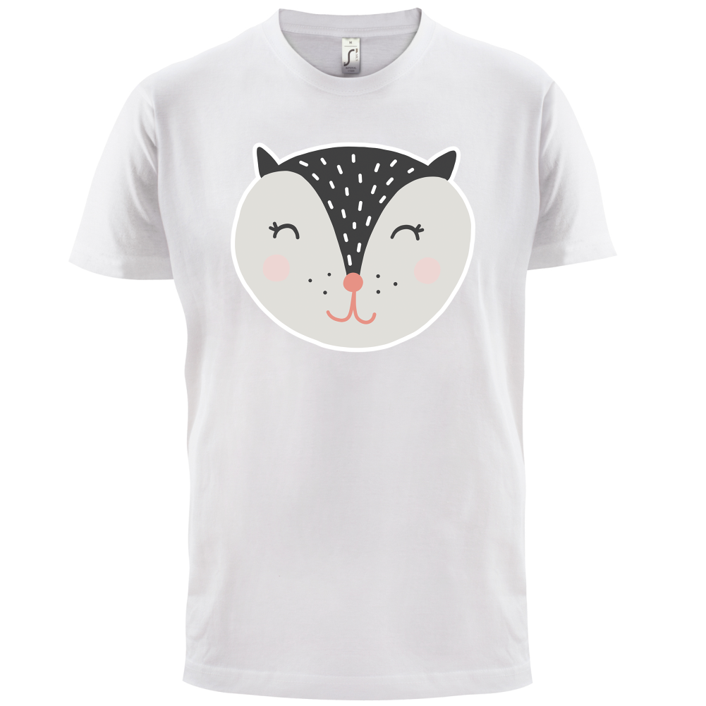Smiley Face Badger T Shirt