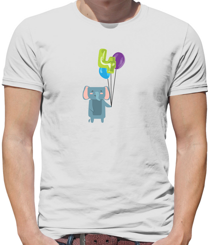 4th Birthday Elephant T Shirt