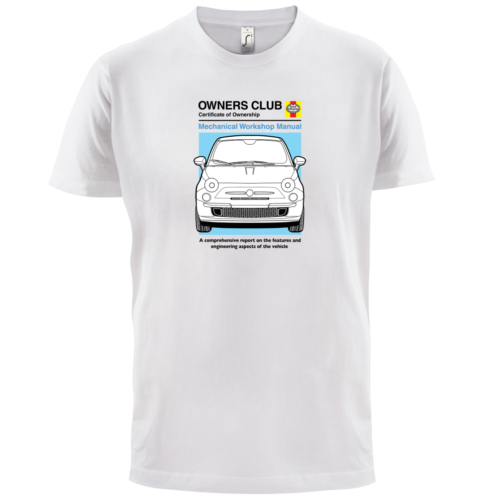 Car Owners Manual Fiat 500 T Shirt