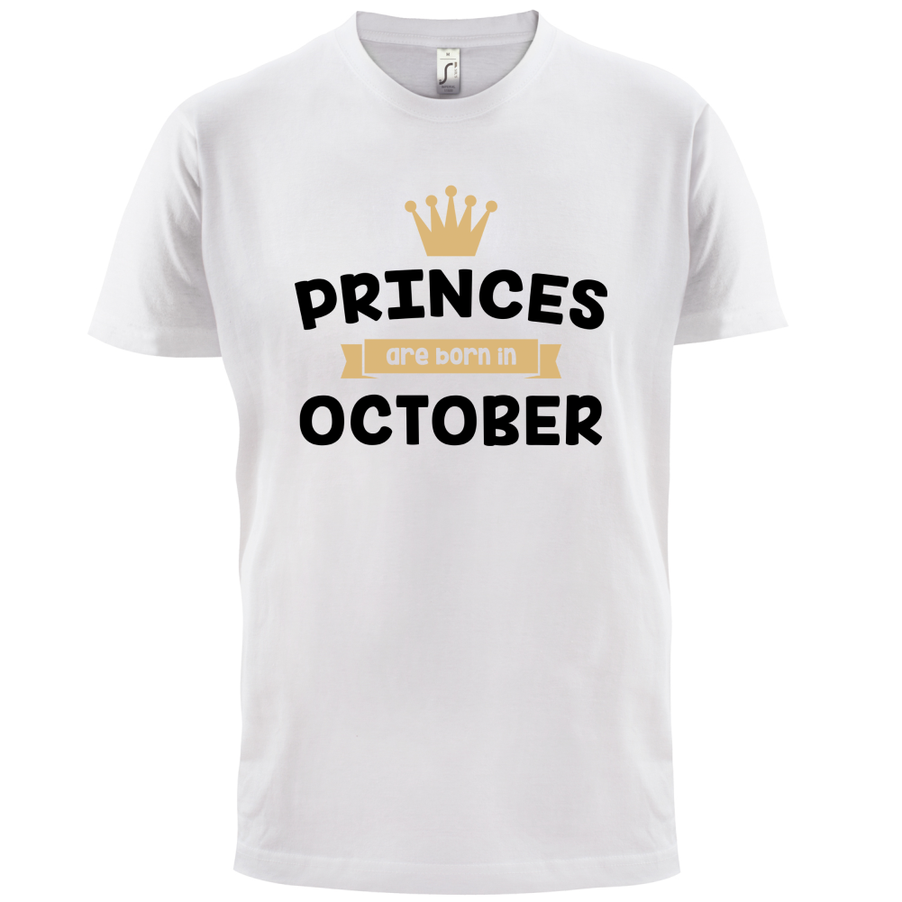 Princes Are Born In October T Shirt