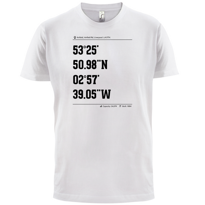 Stadium Coordinates Liverpool T Shirt
