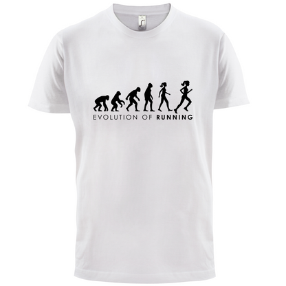 Evolution Of Woman Running T Shirt