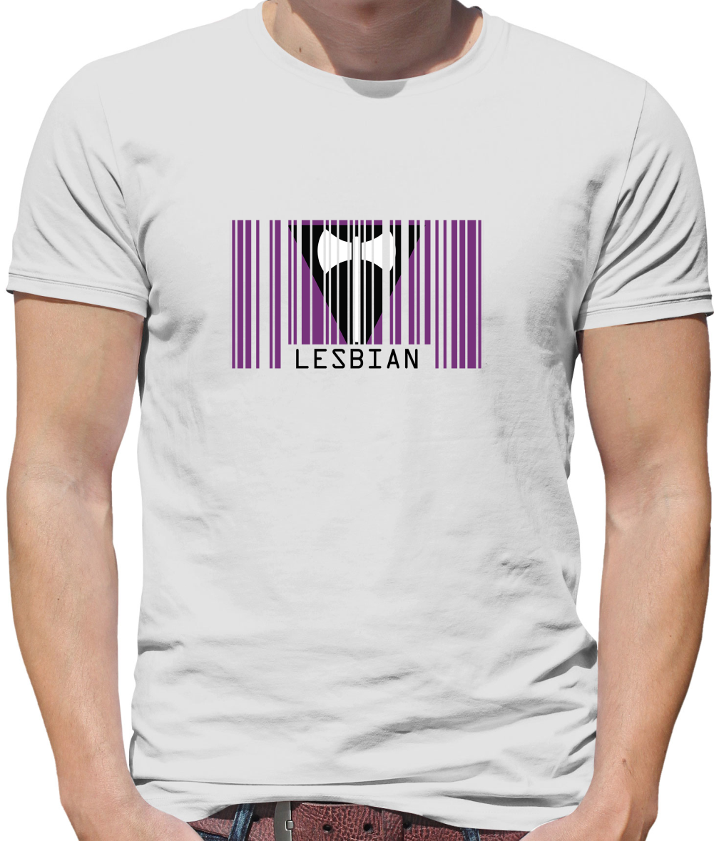 LGBT Barcode Flags - Lesbian T Shirt