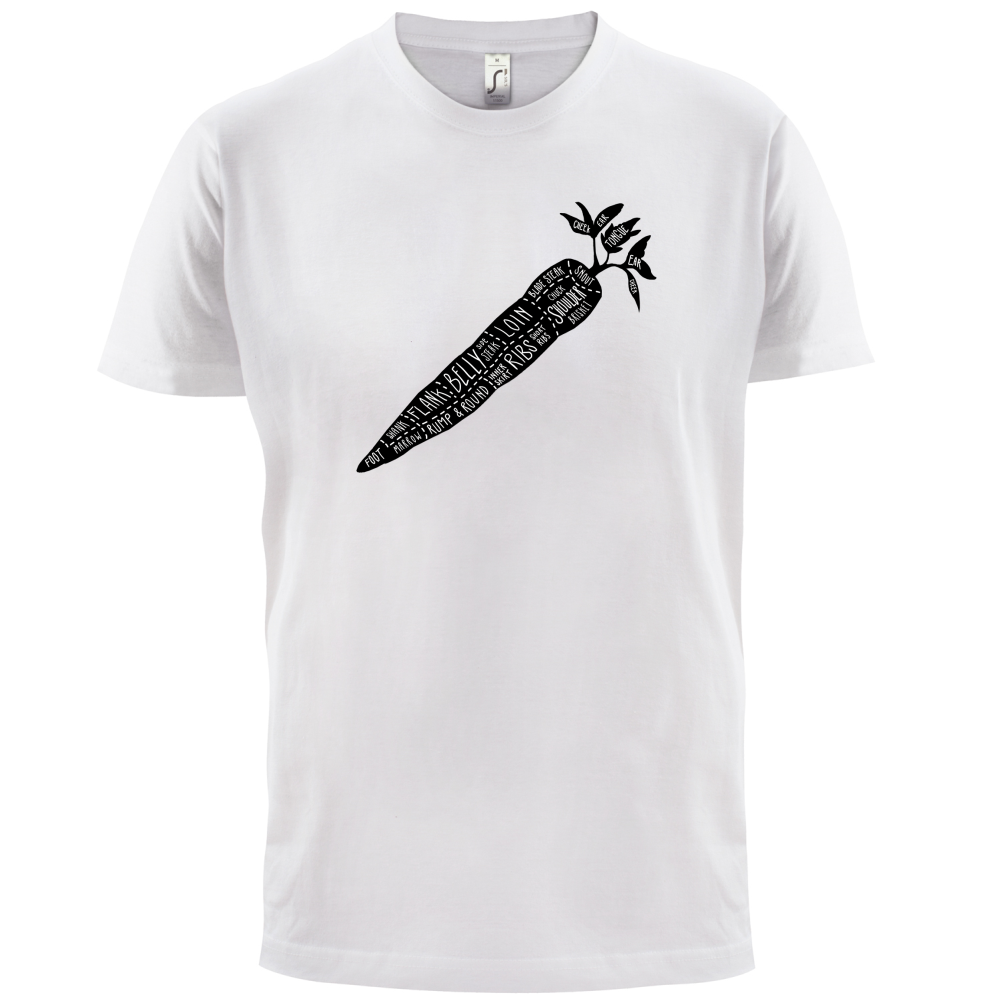 Butcher Carrot Diagram T Shirt