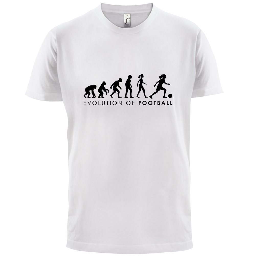 Evolution Of Woman Football T Shirt
