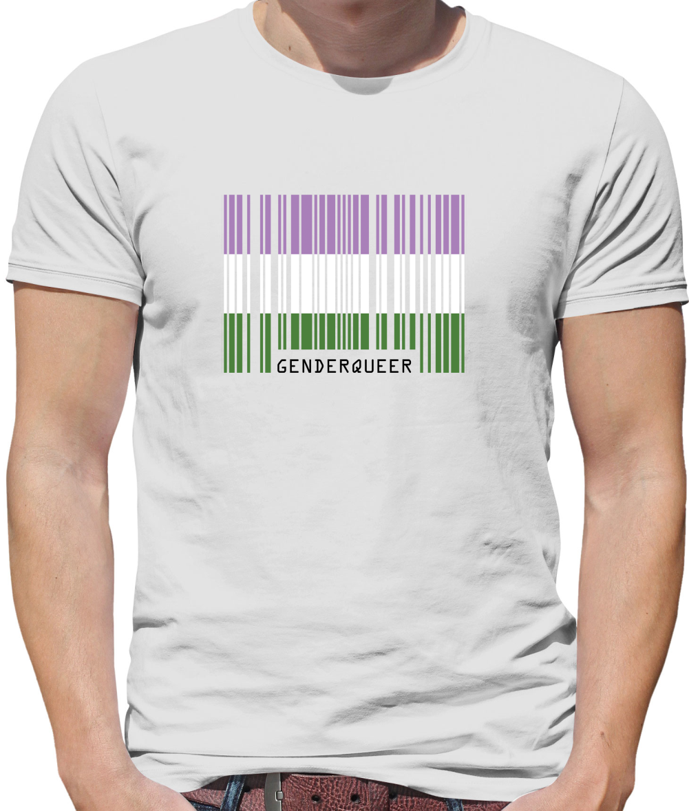 LGBT Barcode Flags - Gender Queer T Shirt