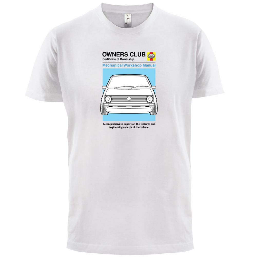 Car Owners Manual Golf MK1 T Shirt
