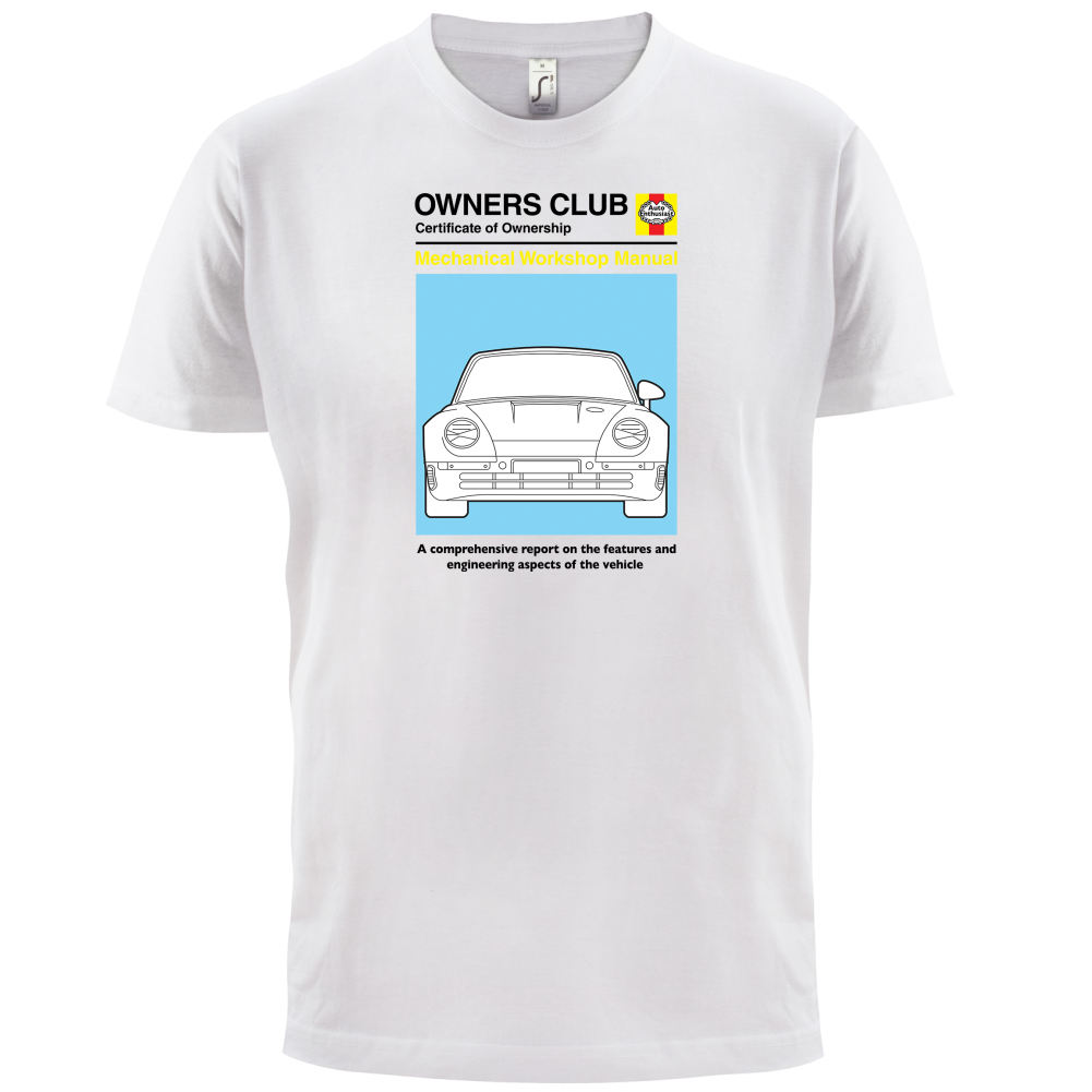 Car Owners Manual 959 Turbo T Shirt
