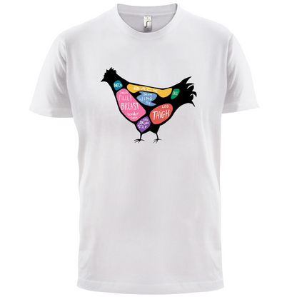 Butcher Chicken Diagram T Shirt