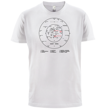 Cricket Ground Diagram T Shirt