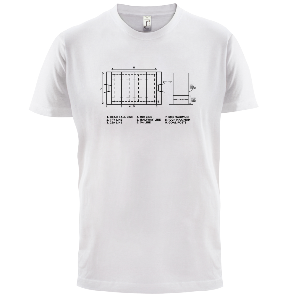 Rugby Pitch Diagram T Shirt