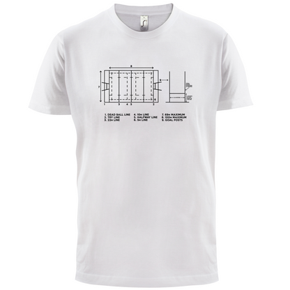 Rugby Pitch Diagram T Shirt